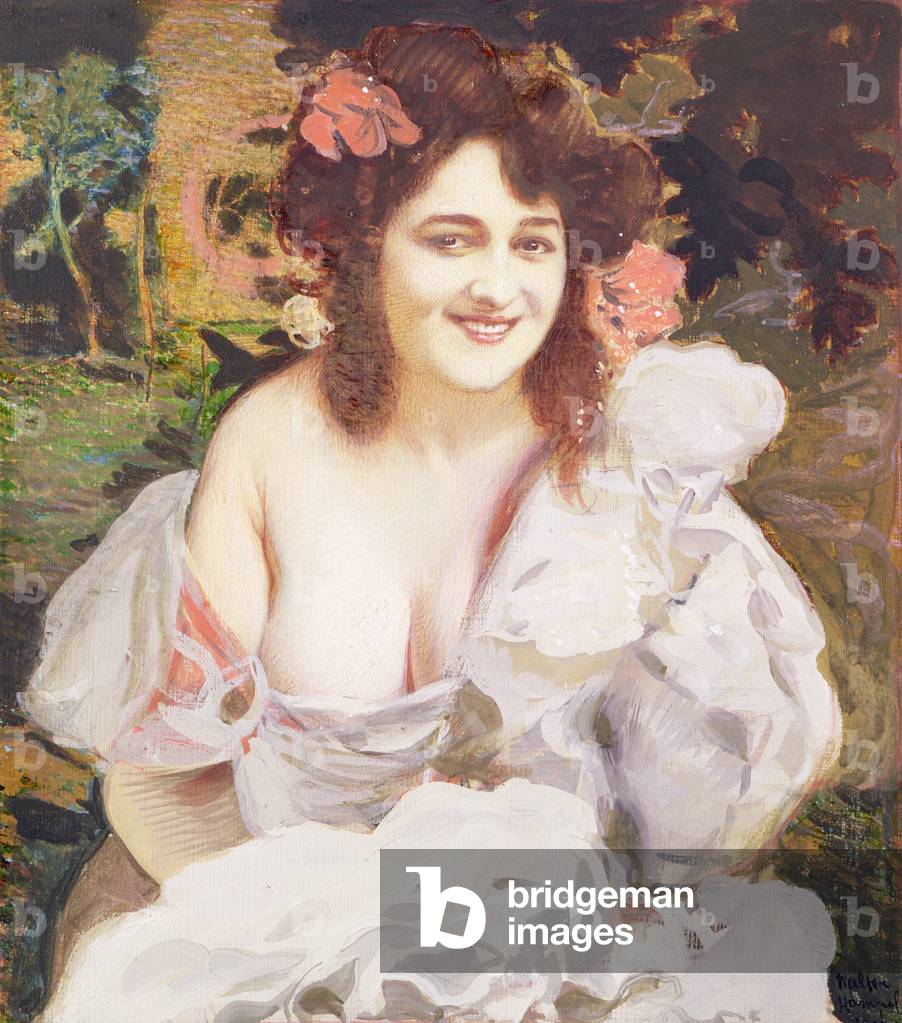 Flirtation, 1902 (gouache on paper)