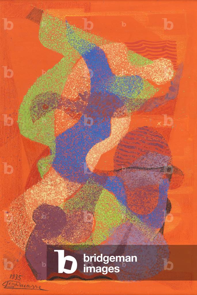 Composition, 1935 (gouache and charcoal on paper)