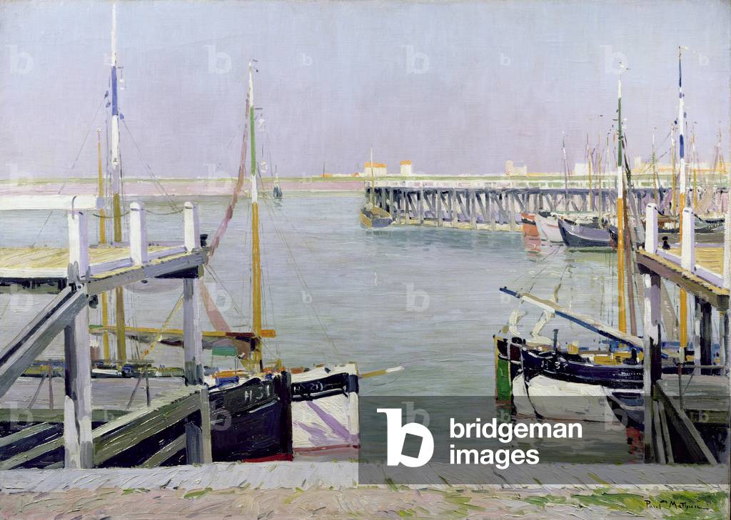 The Pier, Zeebrugge (oil on canvas)