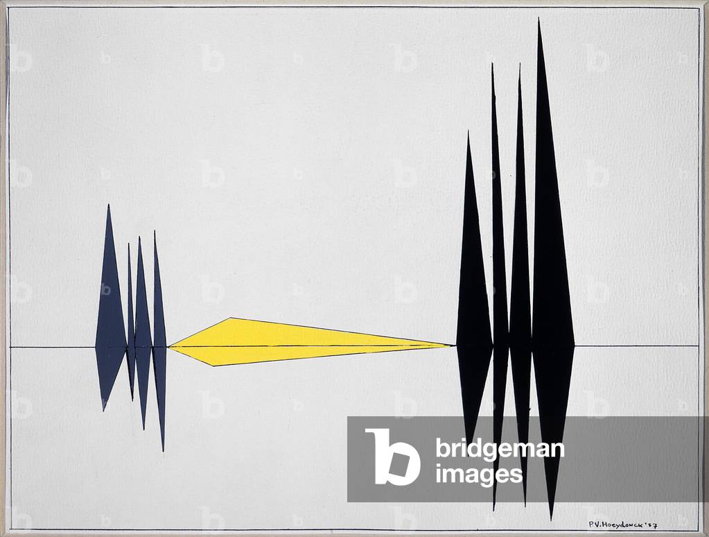 Composition, 1957 (gouache and ink on paper)