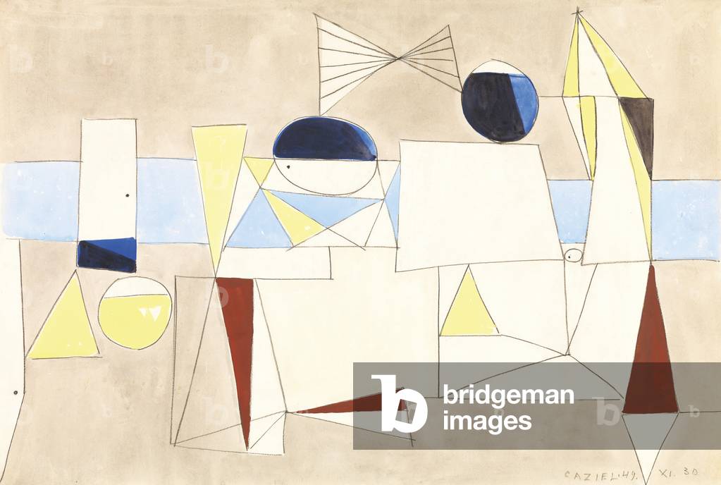 Composition 49.XI.30, 1949 (gouache & pencil on paper)