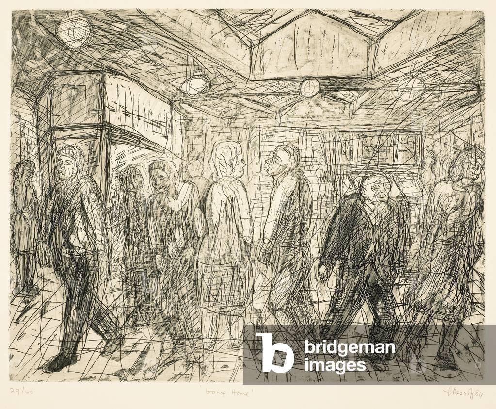 Going Home, c.1984 (Print, etching, drypoint)
