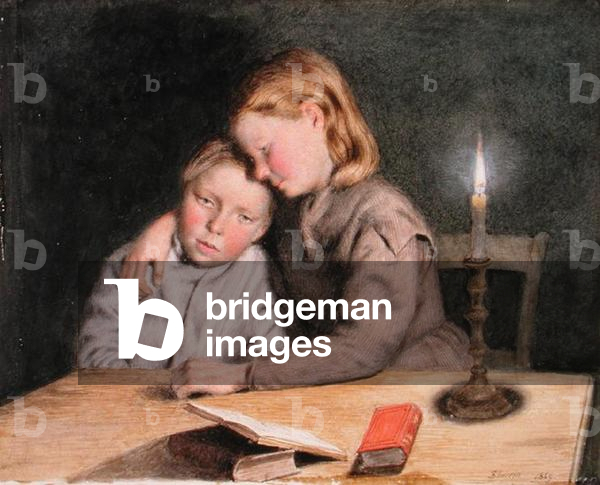 The Bedtime Story Ended, 1869 (w/c on paper)