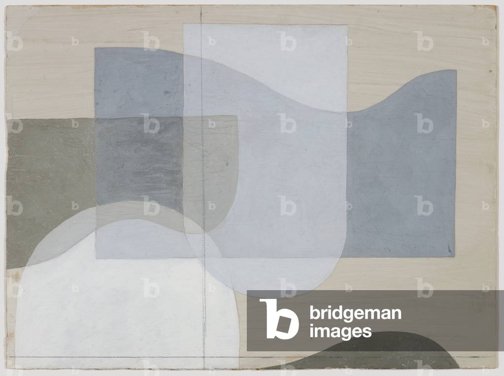 Three Tempos, c.1915 (pencil & gouache on gesso on board)