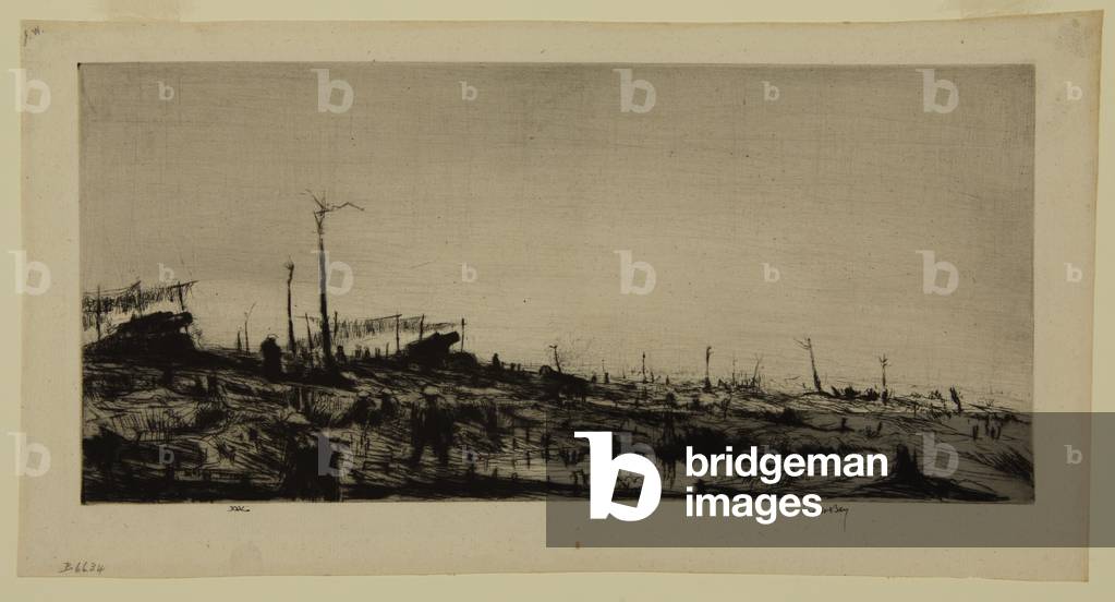 The Somme Front, 1917 (drypoint print)