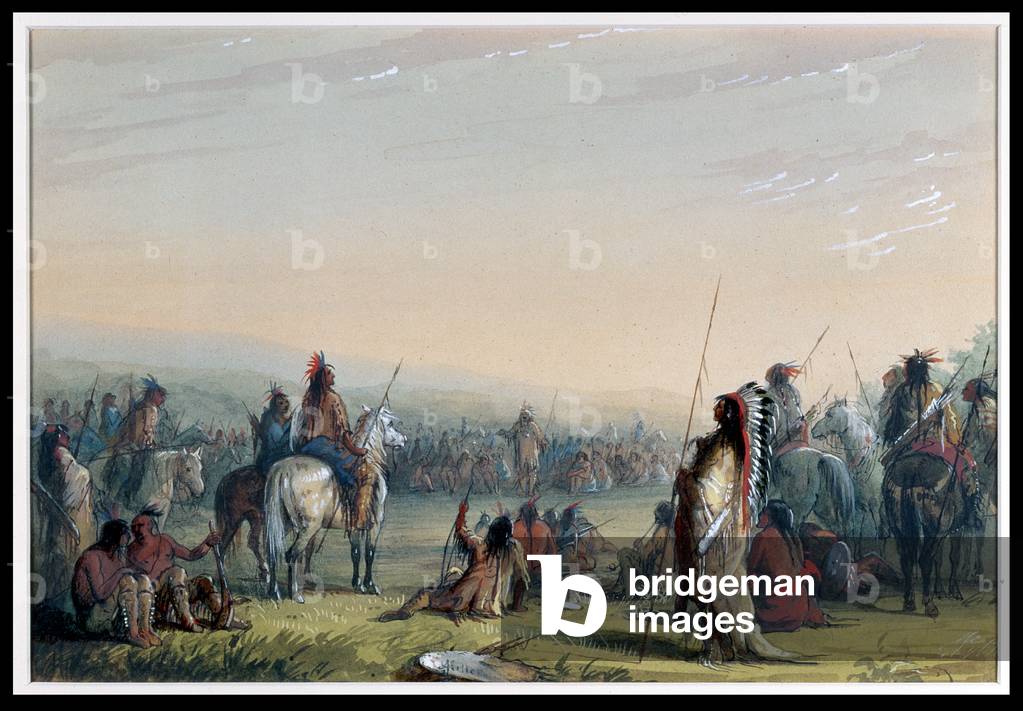 Indian Council, 1837 (w/c auf Papier)
