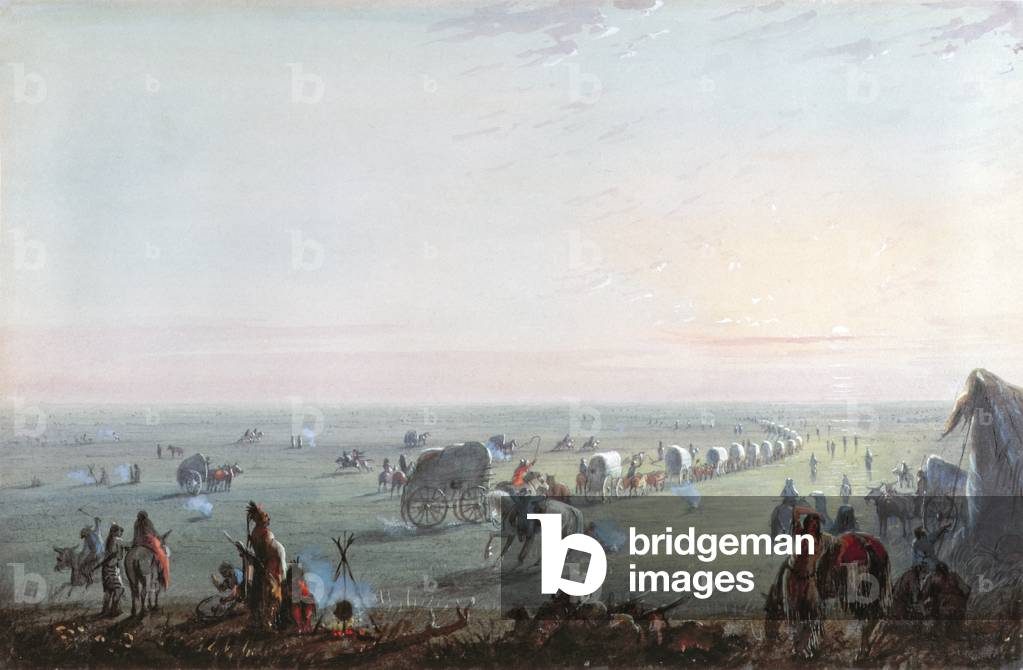 Breaking Up Camp al Sunrise, 1837 (w/c su carta)