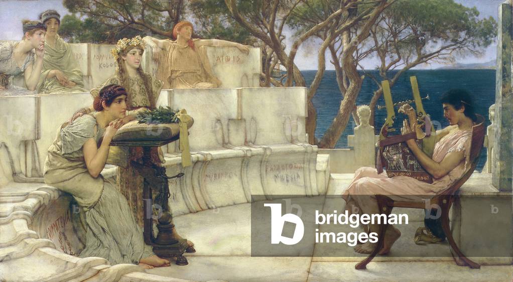 Sappho und Alcaeus, 1881 (Öl auf Tafel)