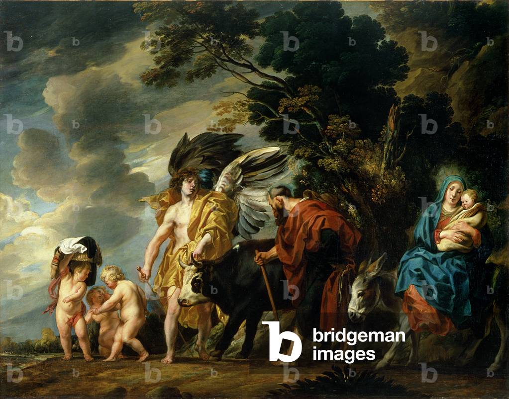 Image of Painting depicting The Flight into Egypt, 1647 by Jacob Jordaens