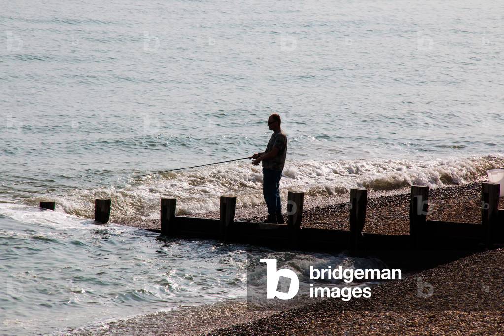 Shadow fishing, Bulverhythe, St. Leonards-on-Sea, Sussex, UK, 2019 (photo)