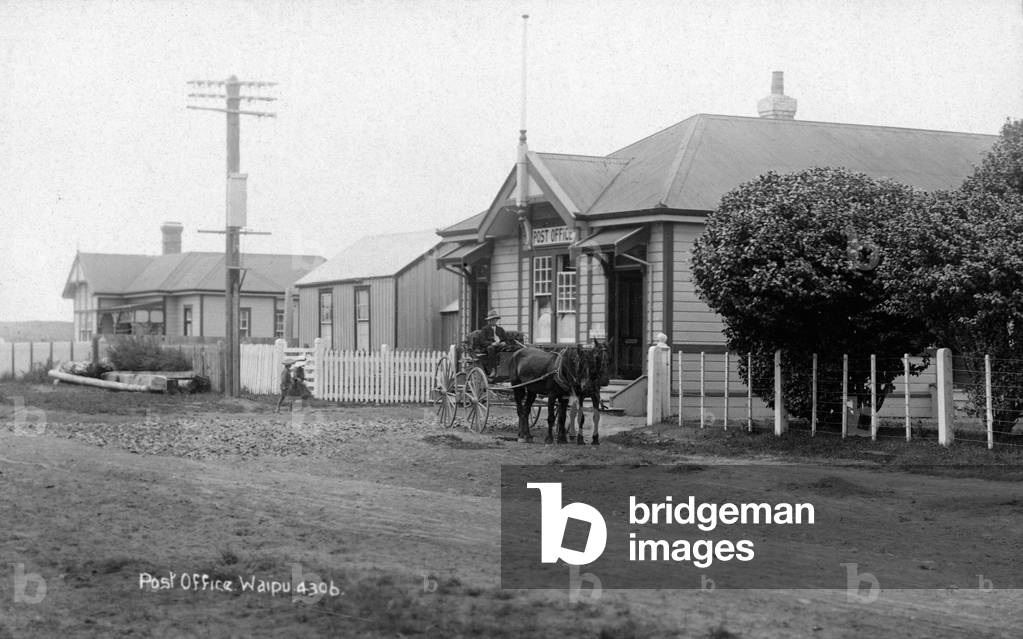 Waipu Police Station and Post Office, c.1910 (b/w photo)