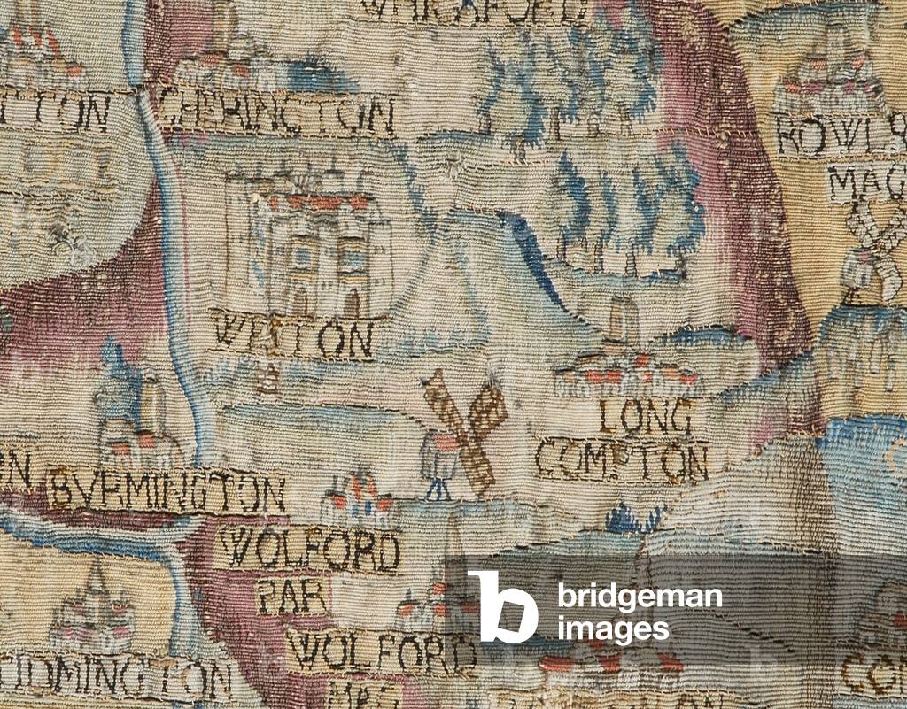 The Sheldon Tapestry, showing detail of Weston and Long Compton, c.1590-1600 (tapestry)