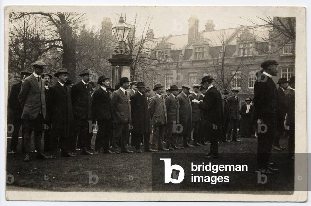 Roll call, Volunteer training corps? Regent Grove, Leamington Spa. circa 1914.