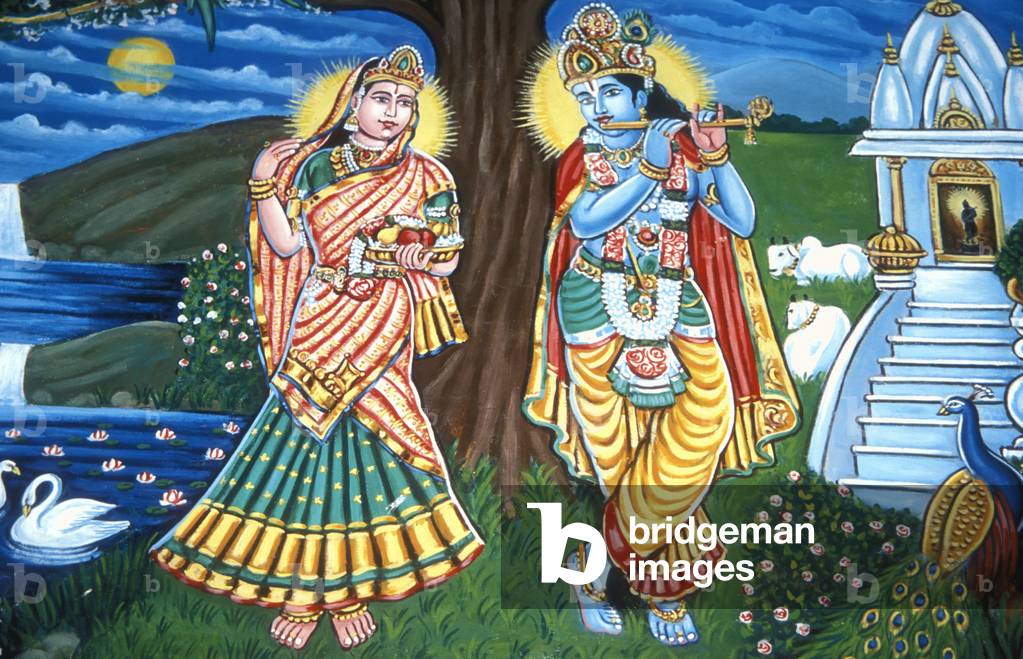 Radha und Krishna (Wandbild)