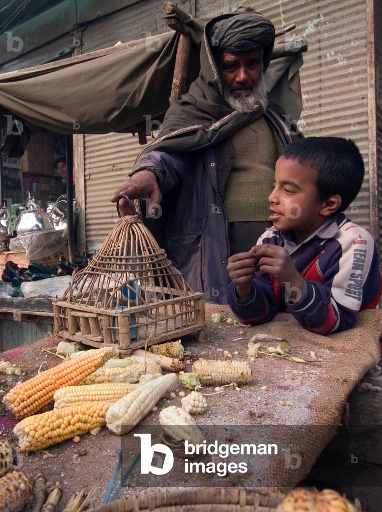 Roasted corn on the cob, Kabul (photo)