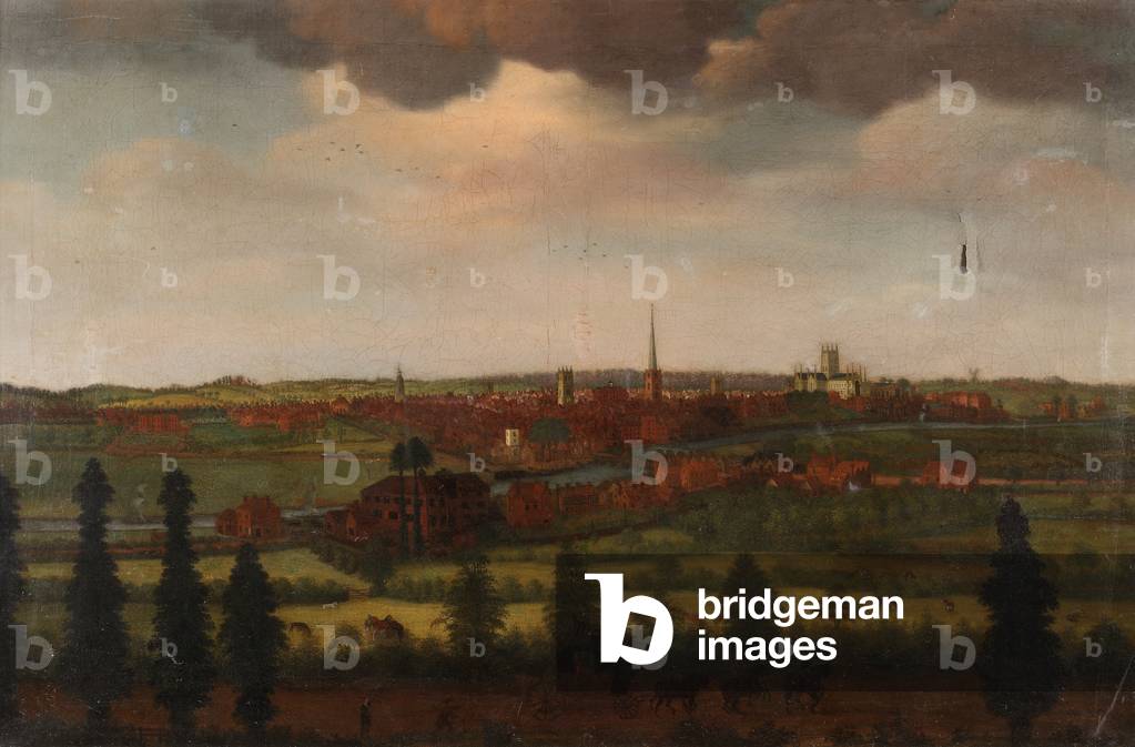 View of Worcester in the Late 18th Century (oil on canvas)