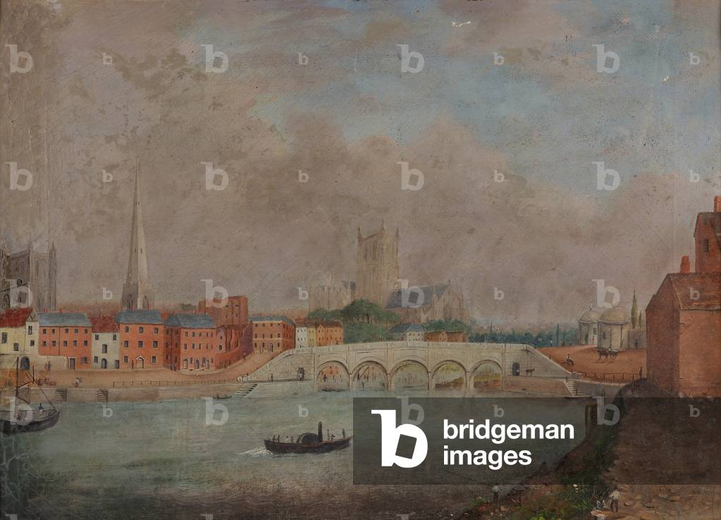 Worcester Bridge (oil on canvas)