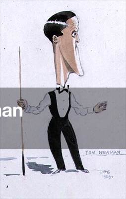 Portrait of Tom Newman (1894-1943) billiard champion 1921-7 (w/c on paper)