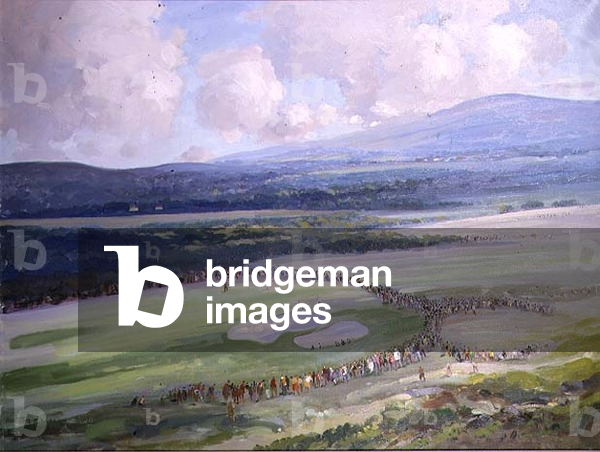 The 8th Hole at Carnoustie, c.1975 (oil on canvas)