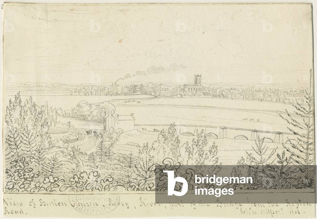 Burton-upon-Trent: pen and ink drawing, nd [1799-1854] (drawing)