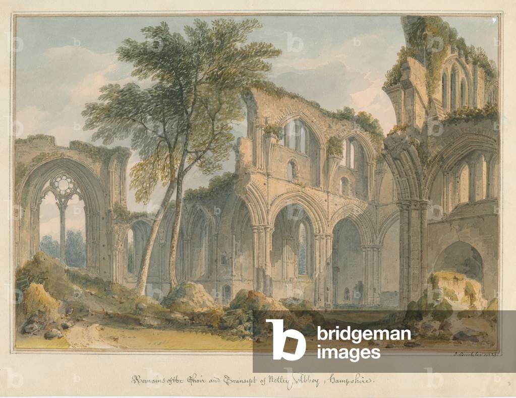 Hampshire - Netley Abbey - Remains, 1823 (w/c on paper)