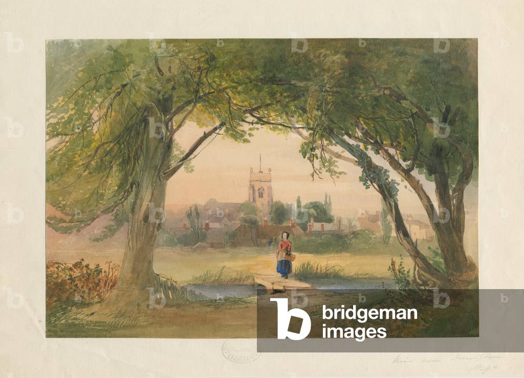 Trentham - View near Handford: water colour painting, nd [?19th cent] (painting)