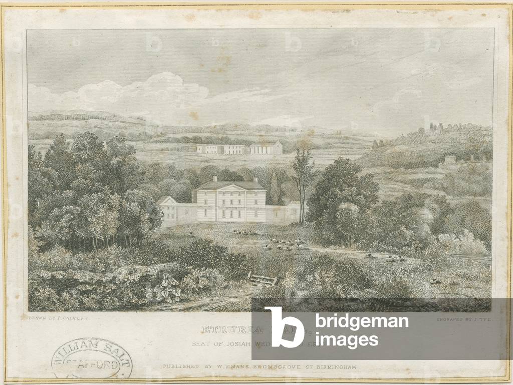 Etruria Hall: engraving, nd [c 1830] (print)