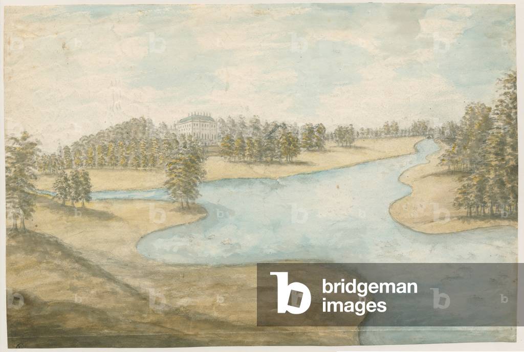 Teddesley Hall: water colour painting, nd [1762-1802] (painting)