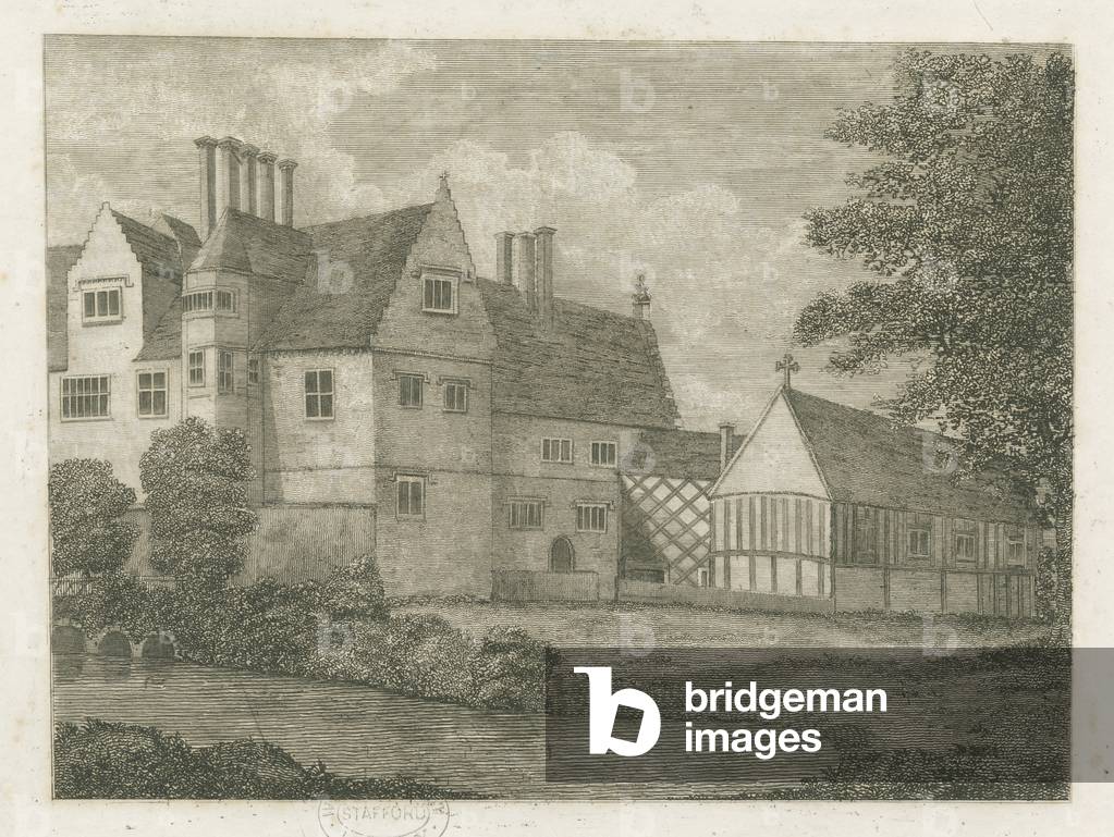 Brewood - Black Ladies Priory: engraving, nd [?18th cent] (print)