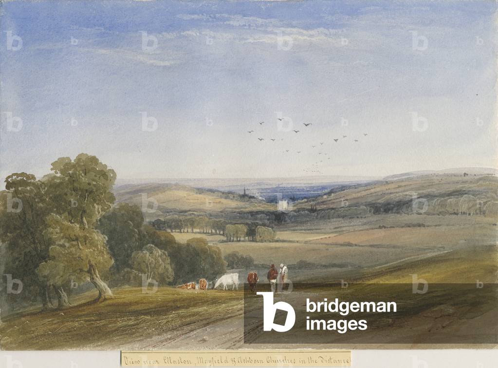 Ellastone Church: water colour painting, nd [?19th cent] (painting)