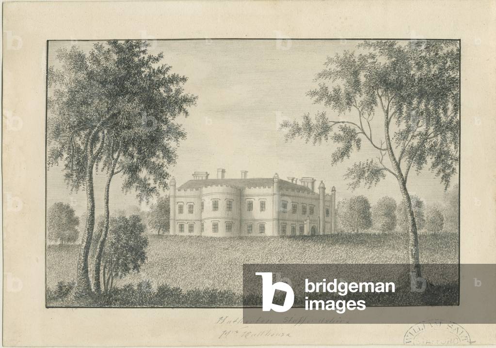 Hatherton Hall: pencil drawing, nd [c 1860] (drawing)