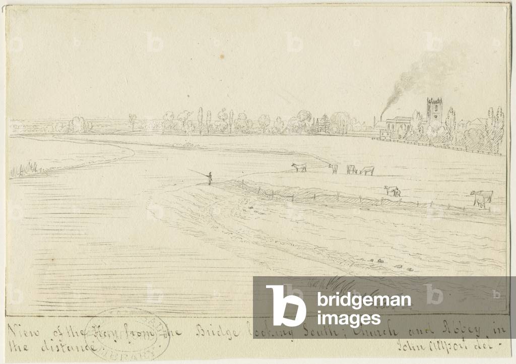 Burton-upon-Trent: pen and ink drawing, nd [1799-1854] (drawing)