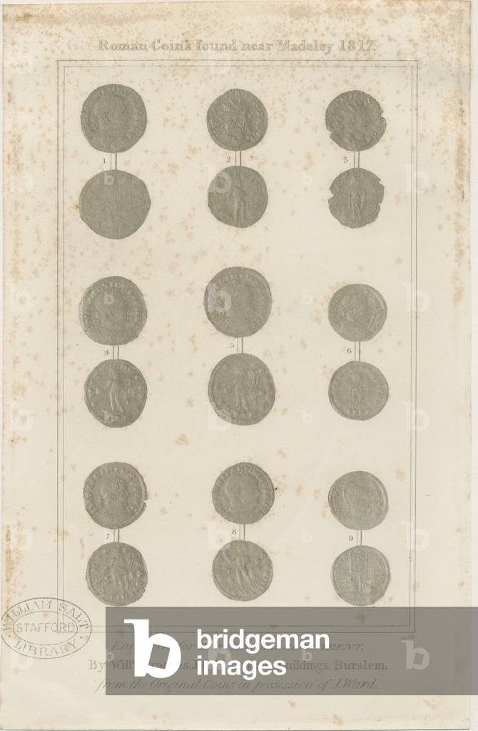 Madeley - Roman Coins: engraving, nd [c 1817] (print)