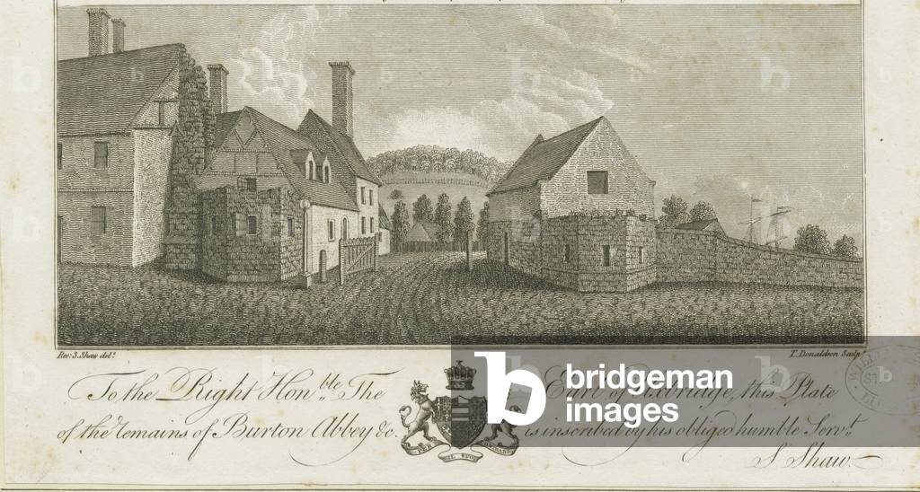 Burton-upon-Trent Abbey: engraving, nd [c1795] (print)