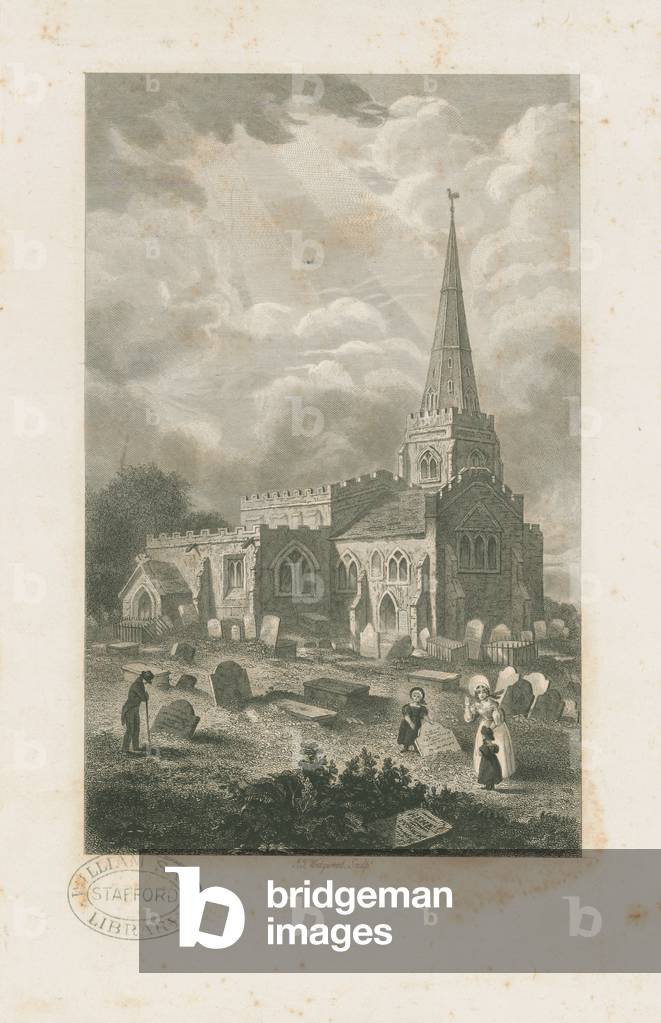 Wolstanton Church: engraving, nd [?19th cent] (print)