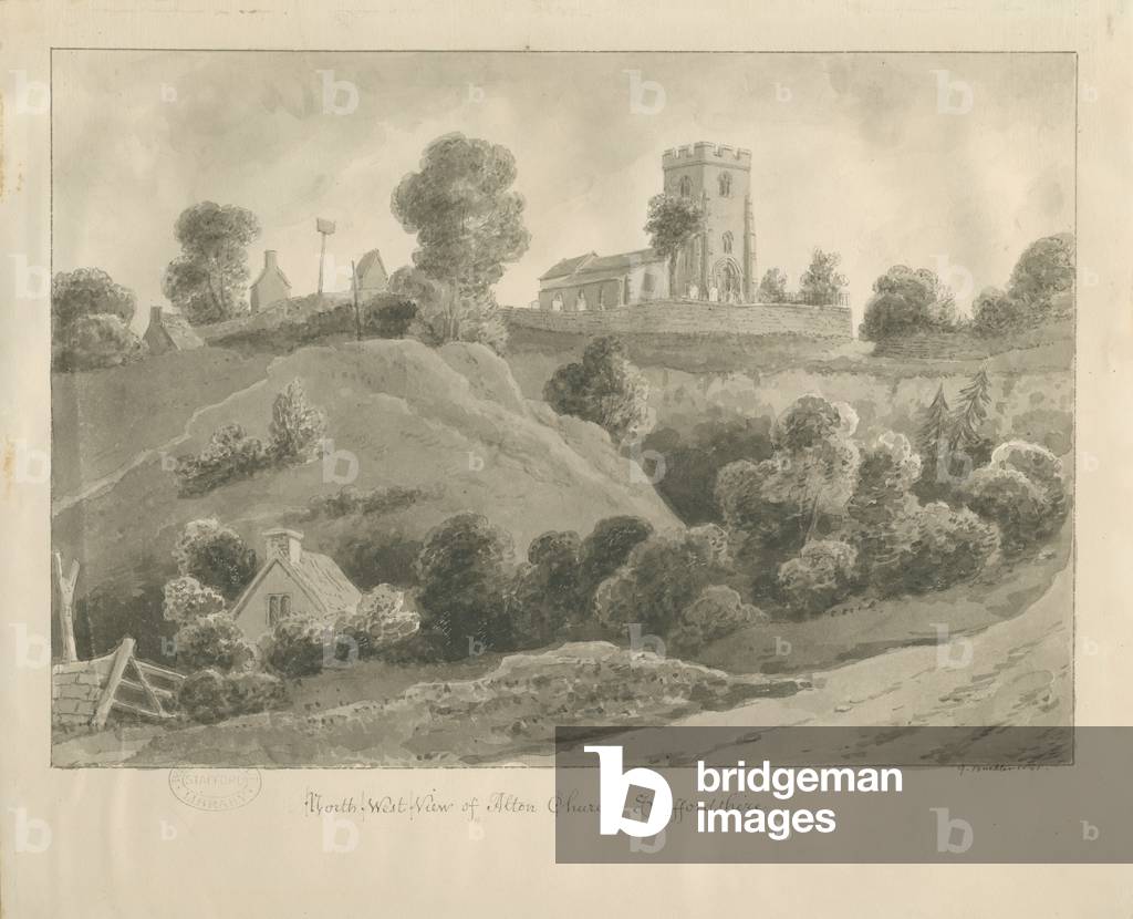 Alton Church: sepia drawing, 1841 (drawing)
