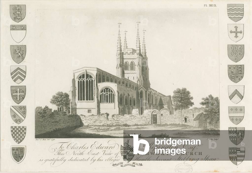 Tamworth Church: aquatint engraving, 1792 (print)
