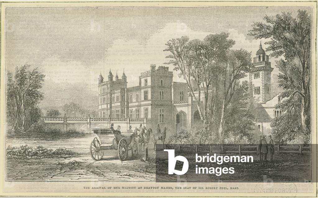 Drayton Bassett - 'Drayton Manor' : woodcut engraving, nd [?19th cent] (print)