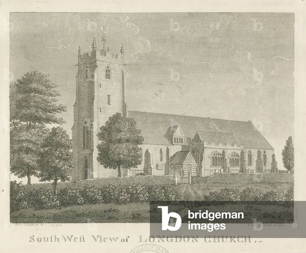 Longdon Church: engraving, 1796 (print)