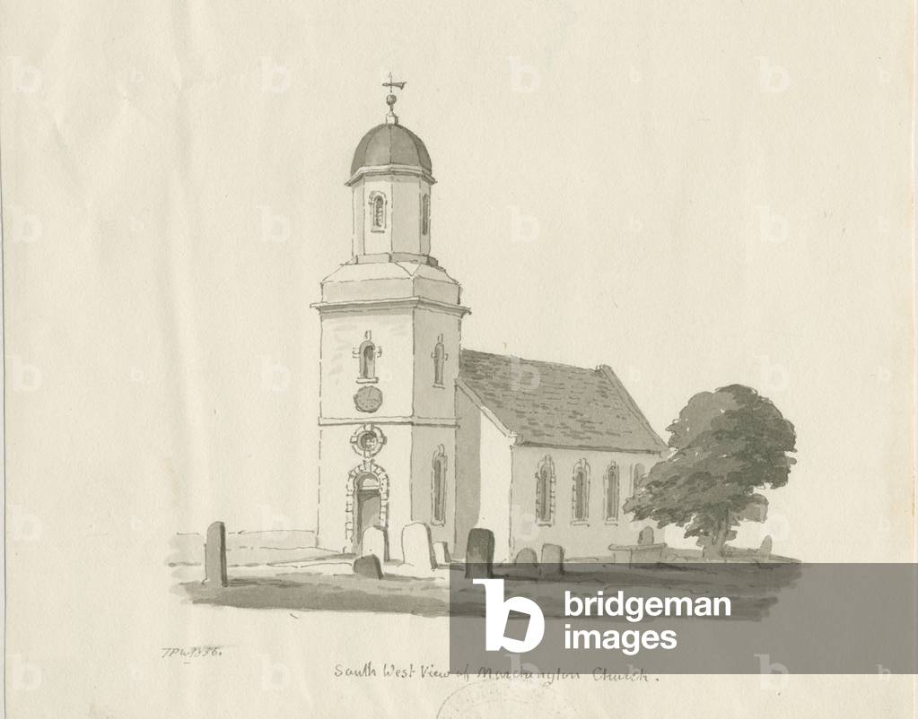 Marchington Church: sepia wash drawing, 1836 (drawing)