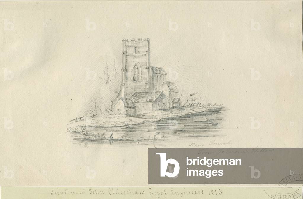 Lichfield - St. Chad's Church: pencil drawing (vignetted), 1816 (drawing)