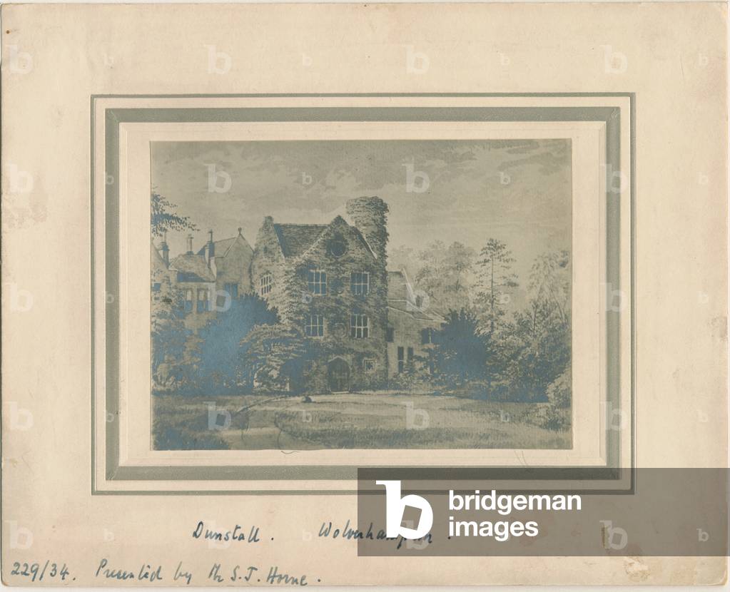 Wolverhampton - Dunstall Hall: photograph of a water colour painting, nd [c 1860] (photograph)