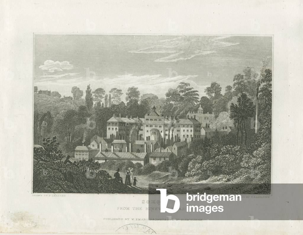 Soho Manufactory from the Ninevah Road: steel engraving, nd [c 1830] (print)