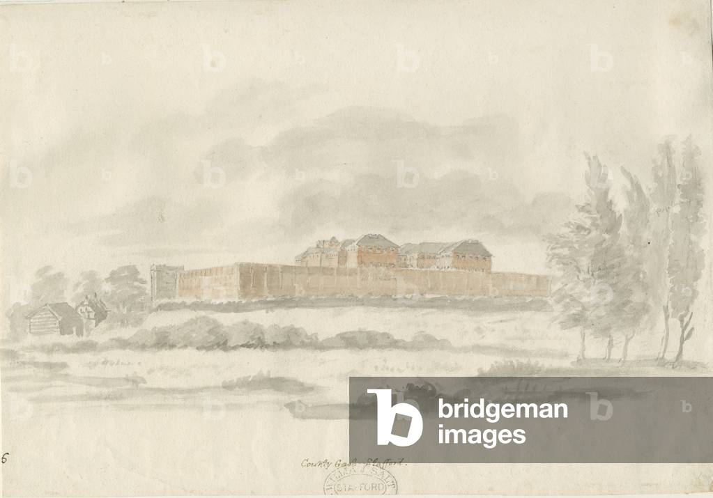 Stafford - Shire Hall: architect's ink drawing (tinted), nd [c 1798] (drawing)