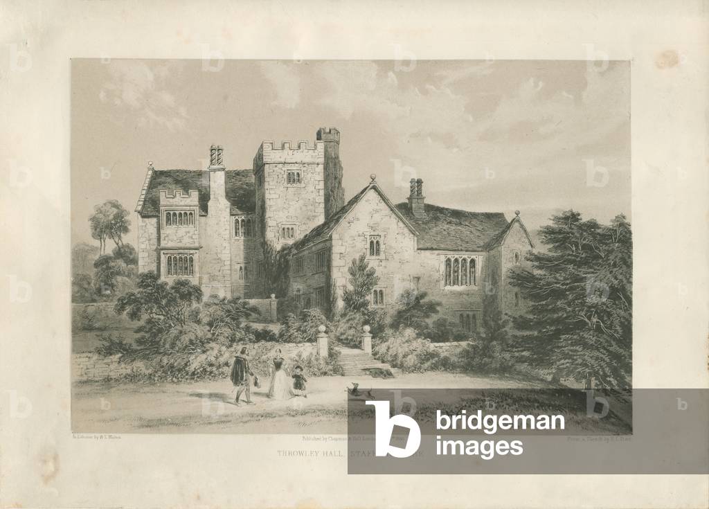 Throwley Hall: lithotint, nd [c 1845] (print)