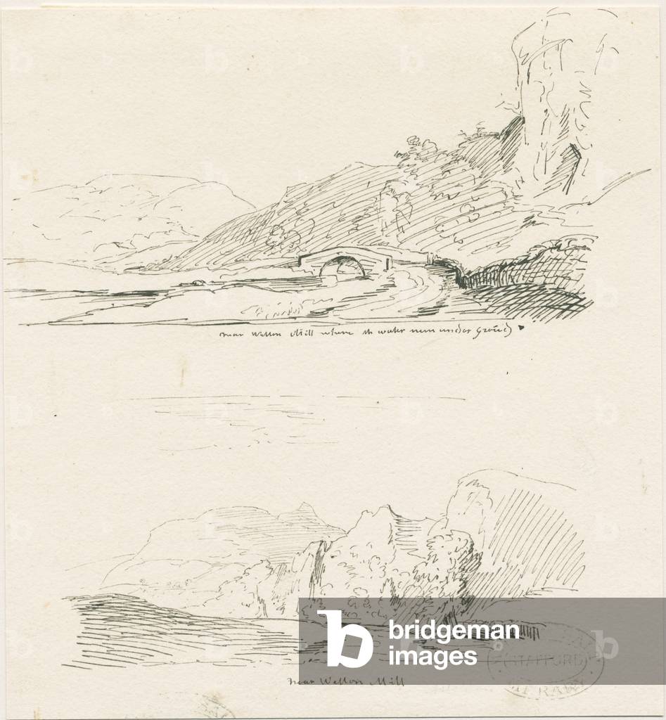 Wetton Mill: pen and ink drawing, nd [1817-1845] (drawing)