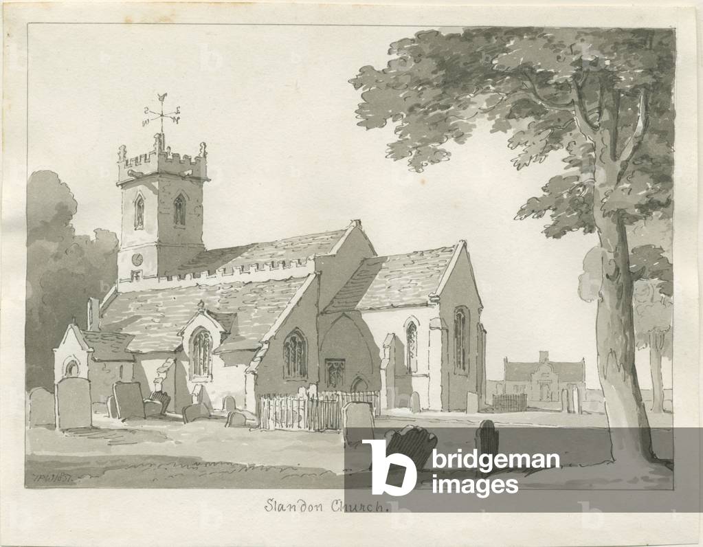 Standon Hall: pen and ink drawing, nd [?mid 19th cent] (drawing)