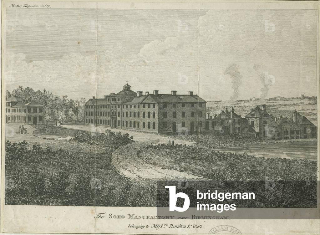 Soho Manufactory: steel engraving, nd [late 18th cent] (print)