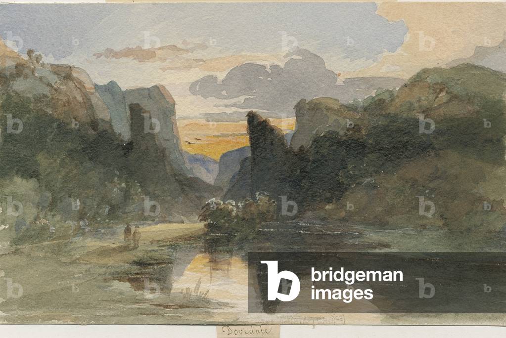 Dovedale - landscape: water colour painting, nd [?19th cent] (painting)