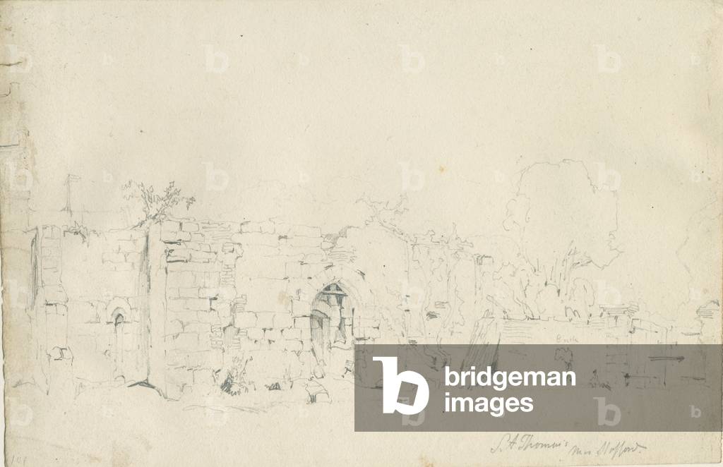 Stafford - St. Thomas' [Priory]: pencil drawing, nd [1839] (drawing)